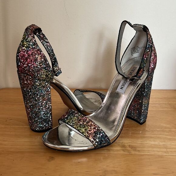 Steve Madden Carrson Glitter Heels Size 7.5 - Picture 5 of 5